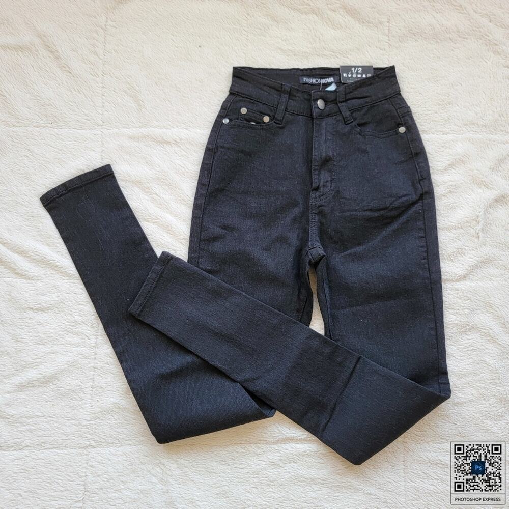 Fashion Nova Coraline Black High Rise Skinny Jeans
